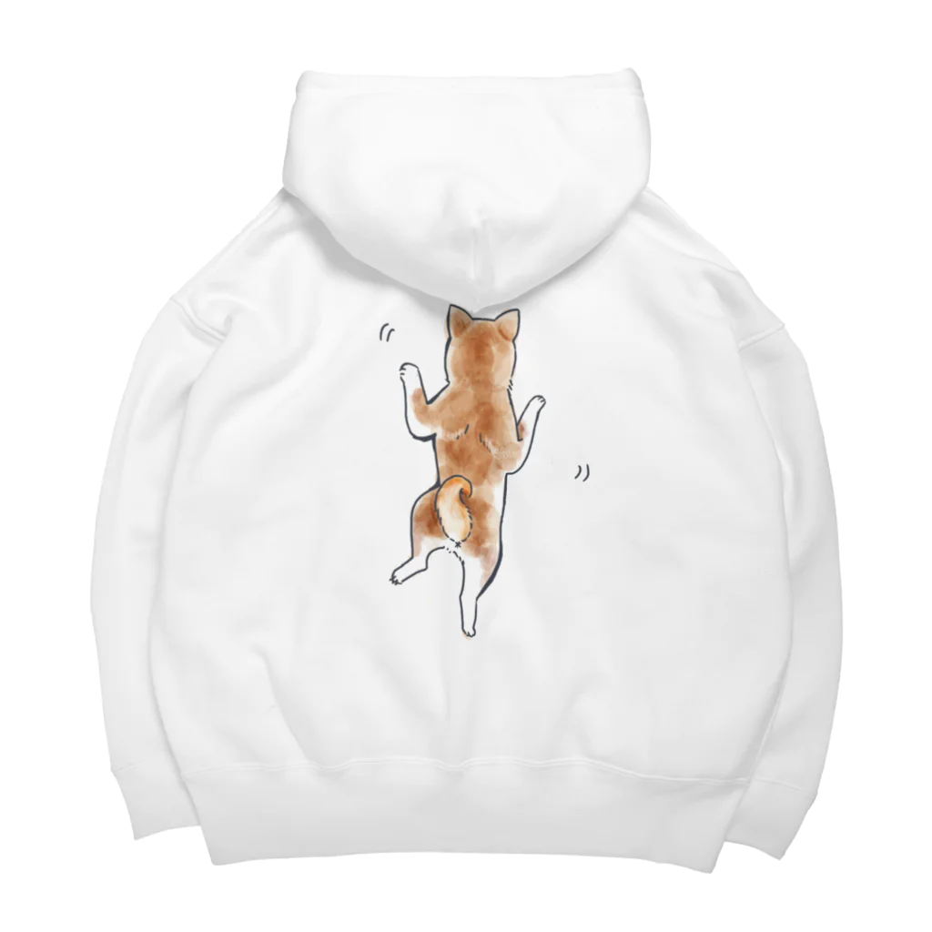 ゆるいTシャツ自己満足用の柴犬こむぎdancing Big Hoodie