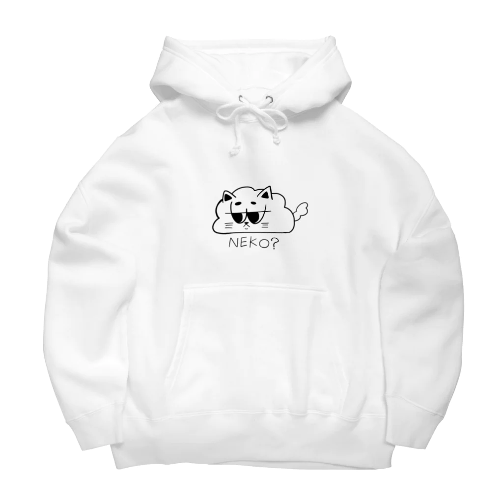 猫のしっぽのNEKO？BIGシルエットパーカー Big Hoodie