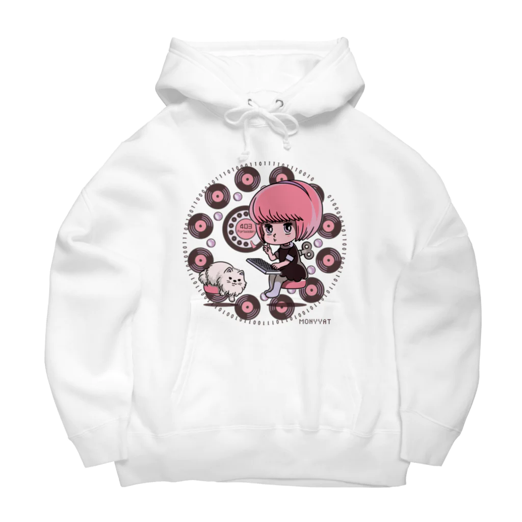 イラスト MONYAAT の働くにゃー Big Hoodie