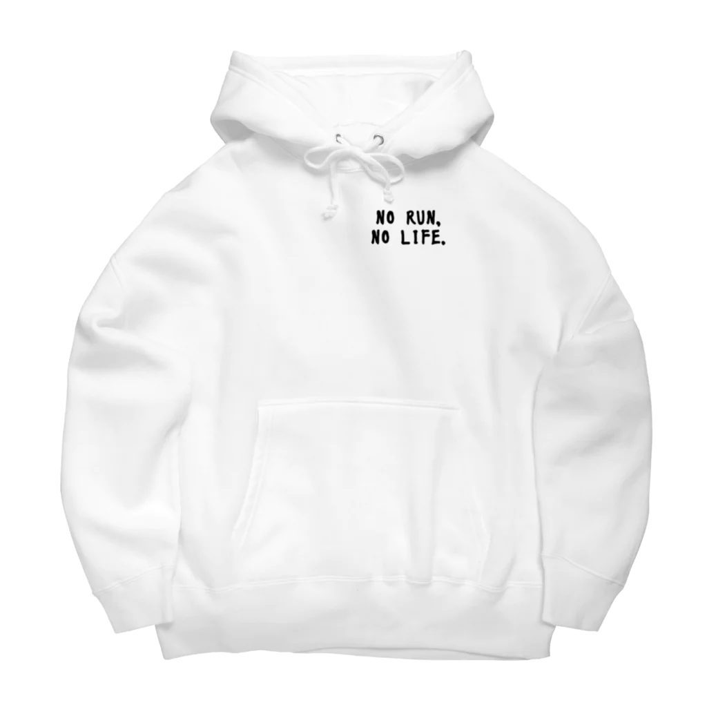 二輪太郎のNO RUN NO LIFE　白 Big Hoodie