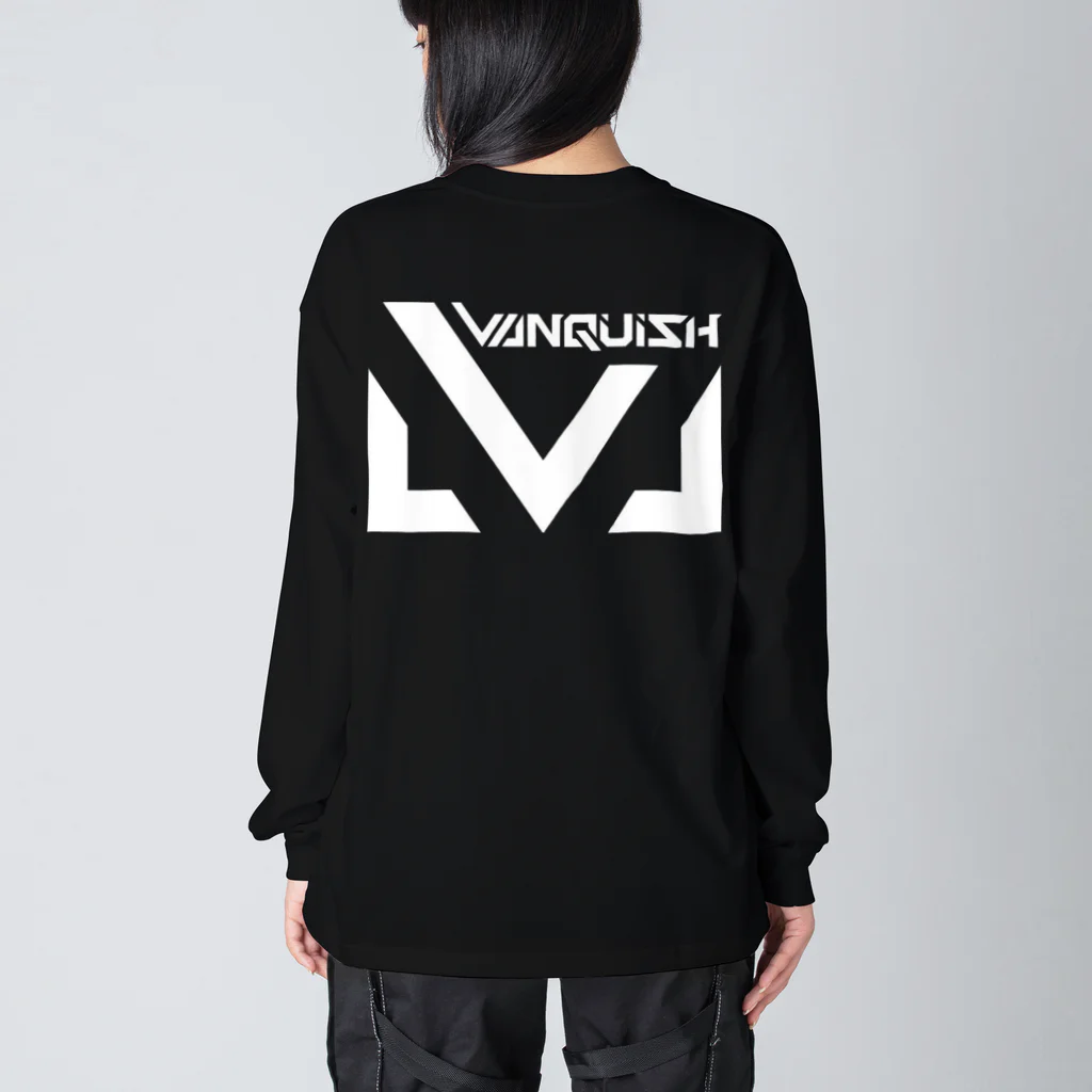 T-BRAVEのVANQUISH 巨大ロゴロンT 黒・ネイビー ビッグシルエットロングスリーブTシャツ