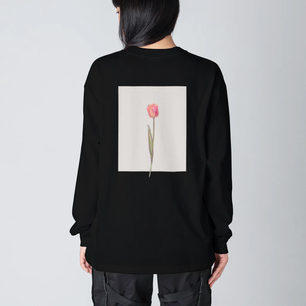 rilybiiの🍑 peach milk tea × peach tulip . Big Long Sleeve T-Shirt