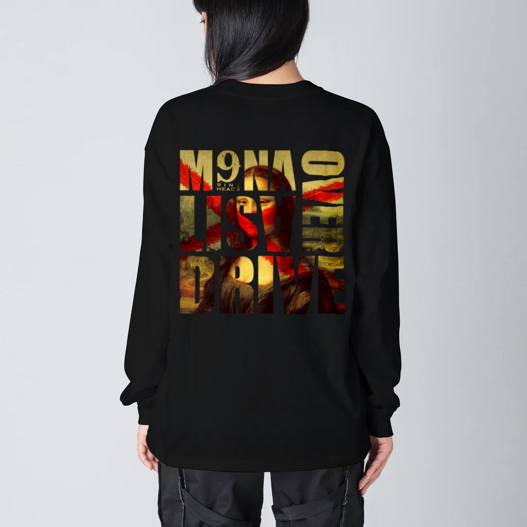 9INEHEADSのMONALISA_OVERDRIVE_WHITE_LOGO Big Long Sleeve T-Shirt