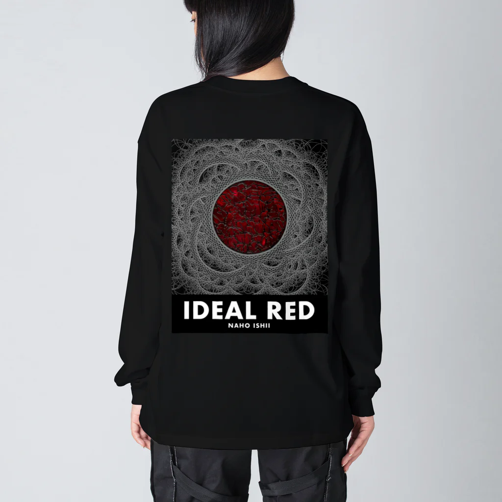 NAHO ISHII / 石井七歩のIDEAL RED (BLACK) ビッグシルエットロングスリーブTシャツ