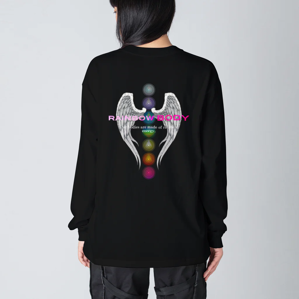 💖宇宙整体♪🌈♪こころからだチャンネル♪💖のConsciousness connects mind and body to space Big Long Sleeve T-Shirt