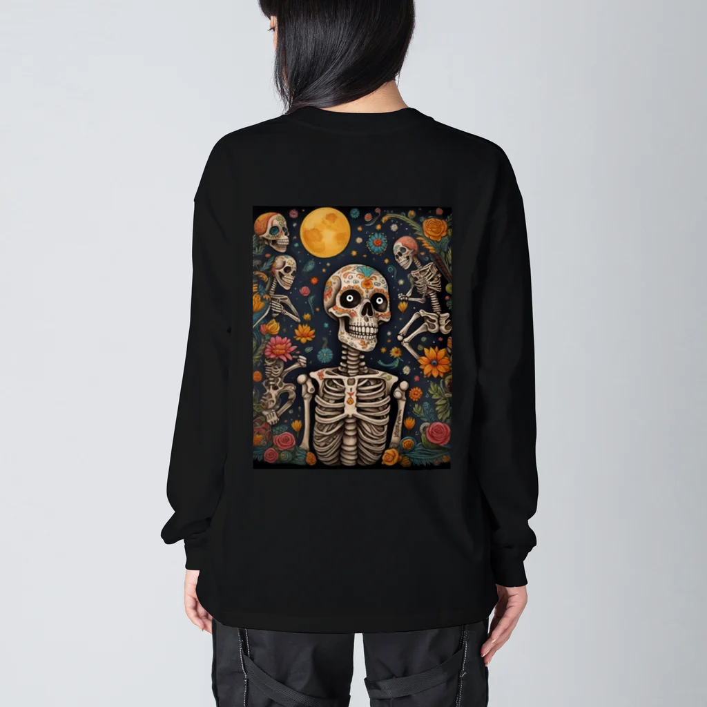 Skull sectionの満月とドクロ ビッグシルエットロングスリーブTシャツ