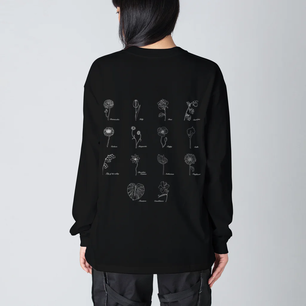 KOTONEのFlower long sleeve T-shirt ビッグシルエットロングスリーブTシャツ