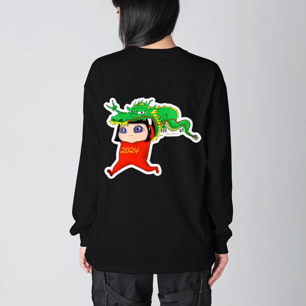 momo’s illustrationの今年こそ頑張る Big Long Sleeve T-Shirt