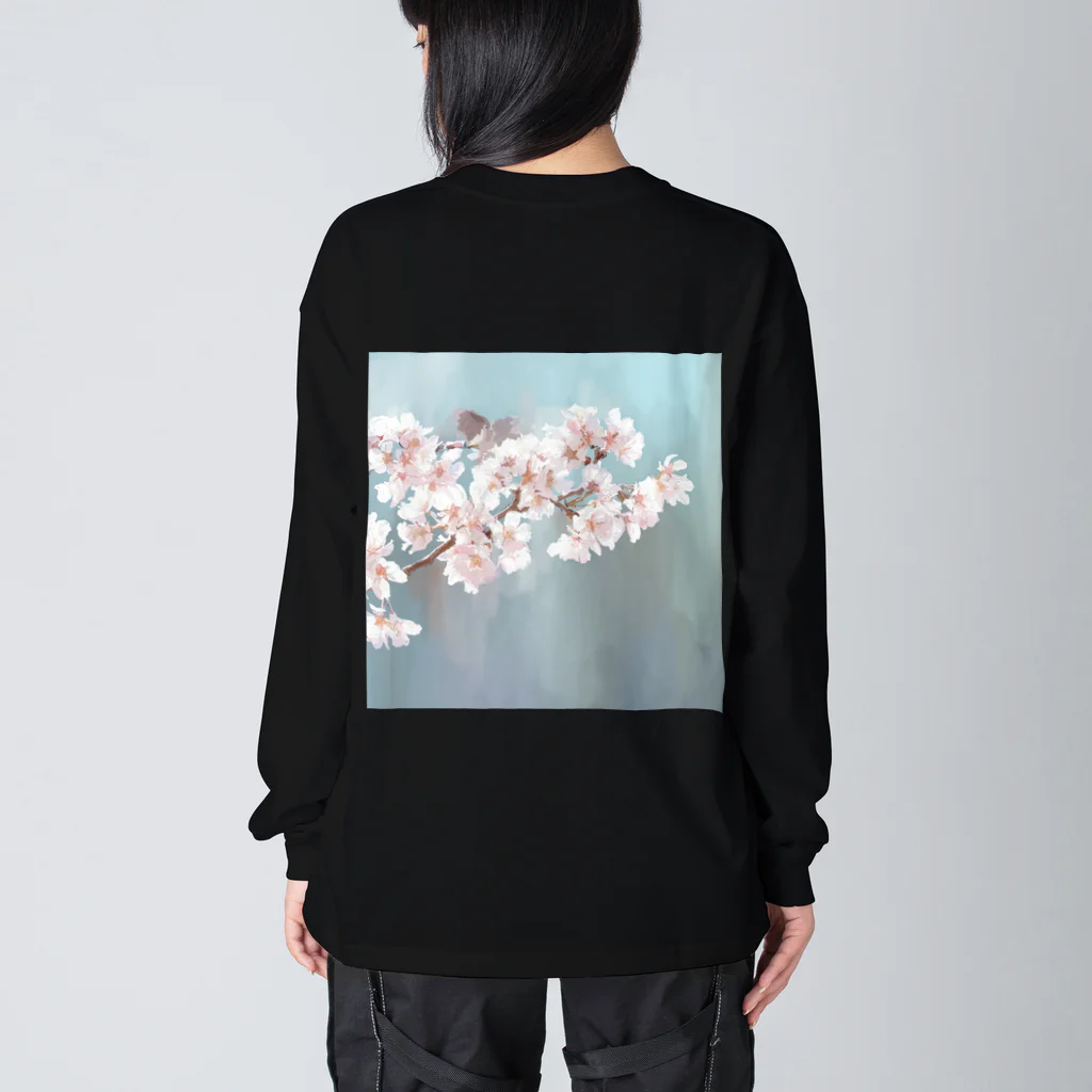 食虫植物ネペ吉のお店の桜 Nepenthes.jp ビッグシルエットロングスリーブTシャツ