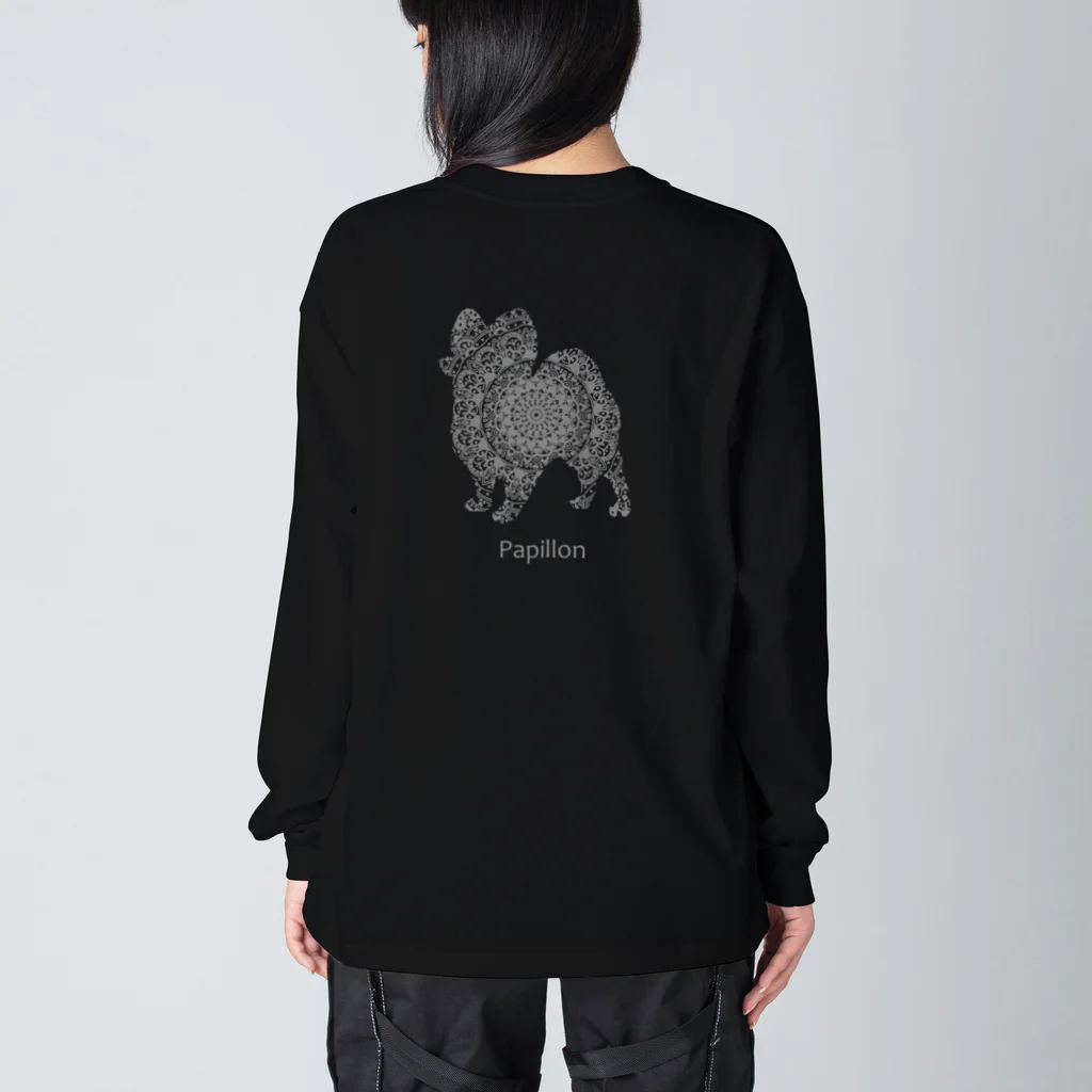 AtelierBoopの花月 パピヨン ビッグシルエットロングスリーブTシャツ