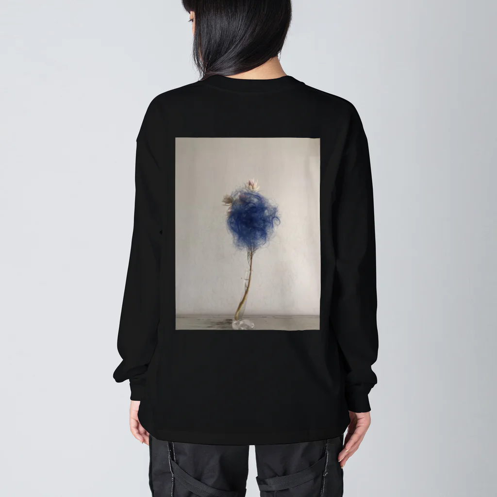 クワモト カツヒコの青い髪の花 Big Long Sleeve T-Shirt