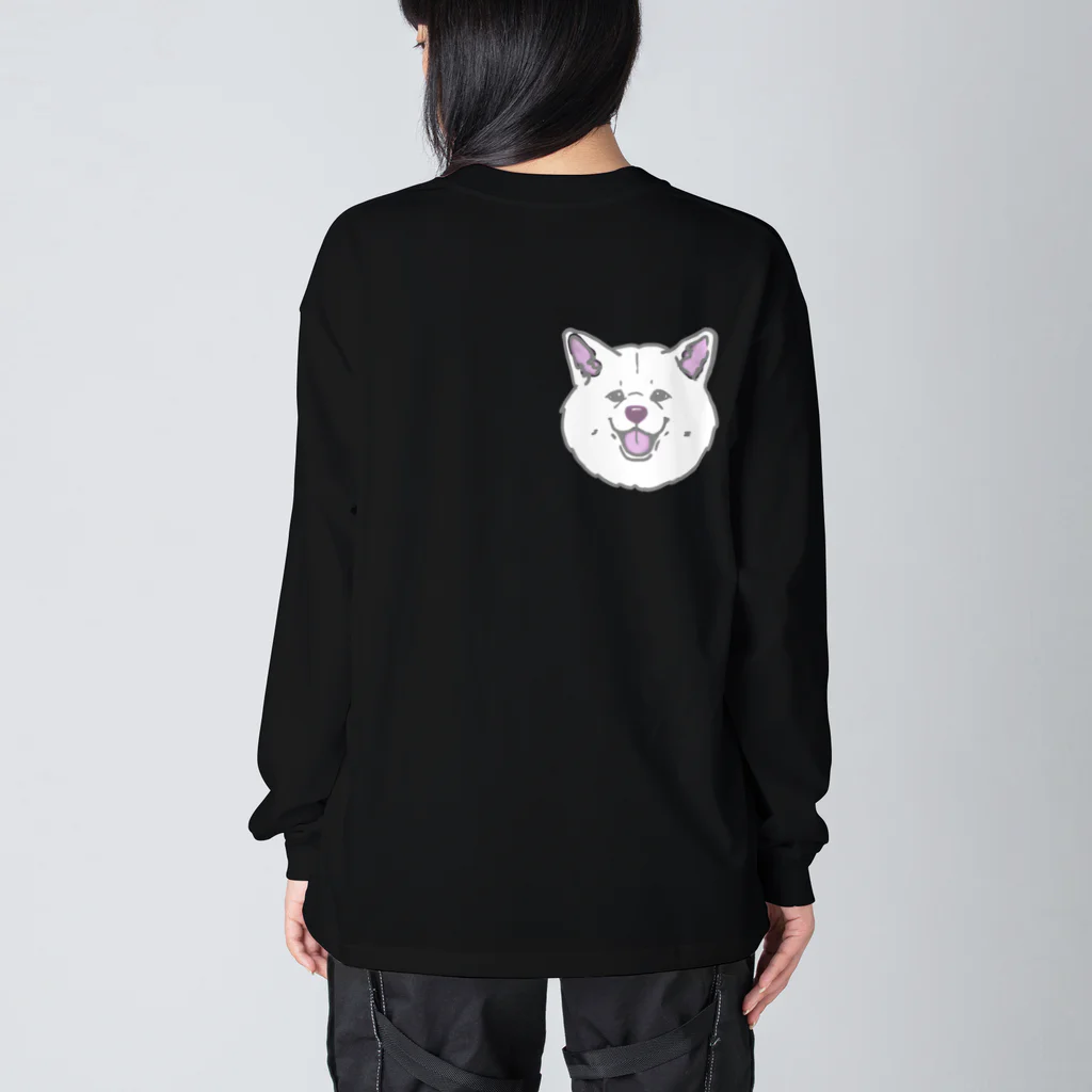 春風工房の秋田犬ハッピースマイル白毛 Big Long Sleeve T-Shirt