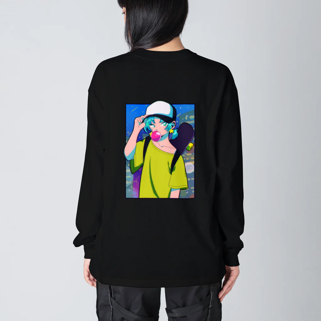 ぬい🐈のレトロストリート Big Long Sleeve T-Shirt