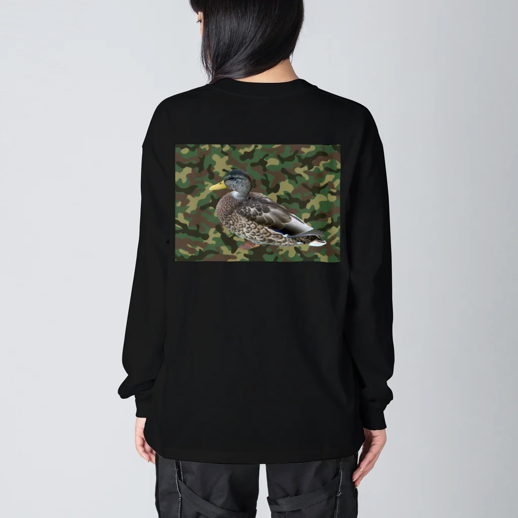 プリプリバブーショップ(PRBB)の鴨フラージュくぁくぁ Big Long Sleeve T-Shirt