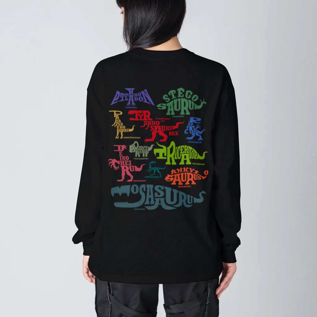 100cafeのモササウルス Big Long Sleeve T-Shirt