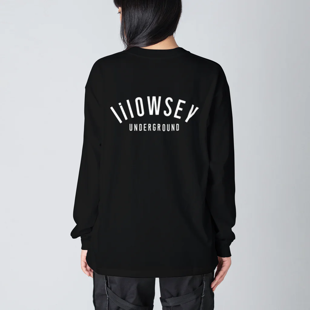 lilOWSEY UNDERGROUNDの"lilOWSEY" OG WHITE LOGO ビッグシルエットロングスリーブTシャツ