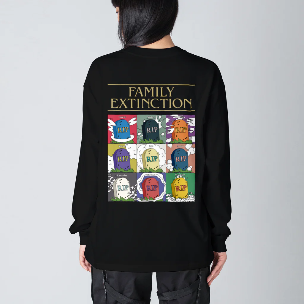 Parallel Imaginary Gift ShopのFamily Extinction Big Long Sleeve T-Shirt