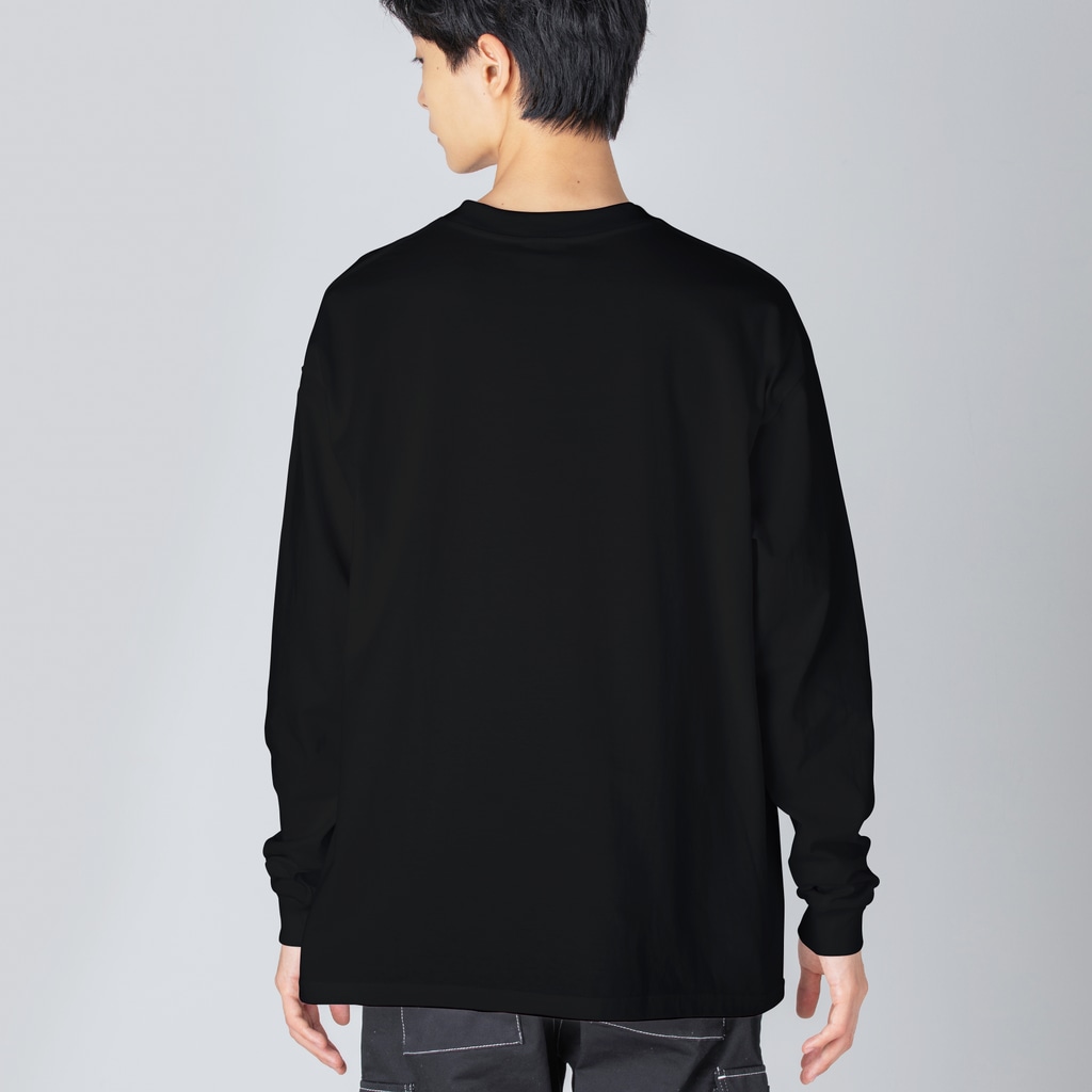 TM-3 Designの偉人 × BEER（三人の音楽家）黒線画・枠付 Big Long Sleeve T-Shirt
