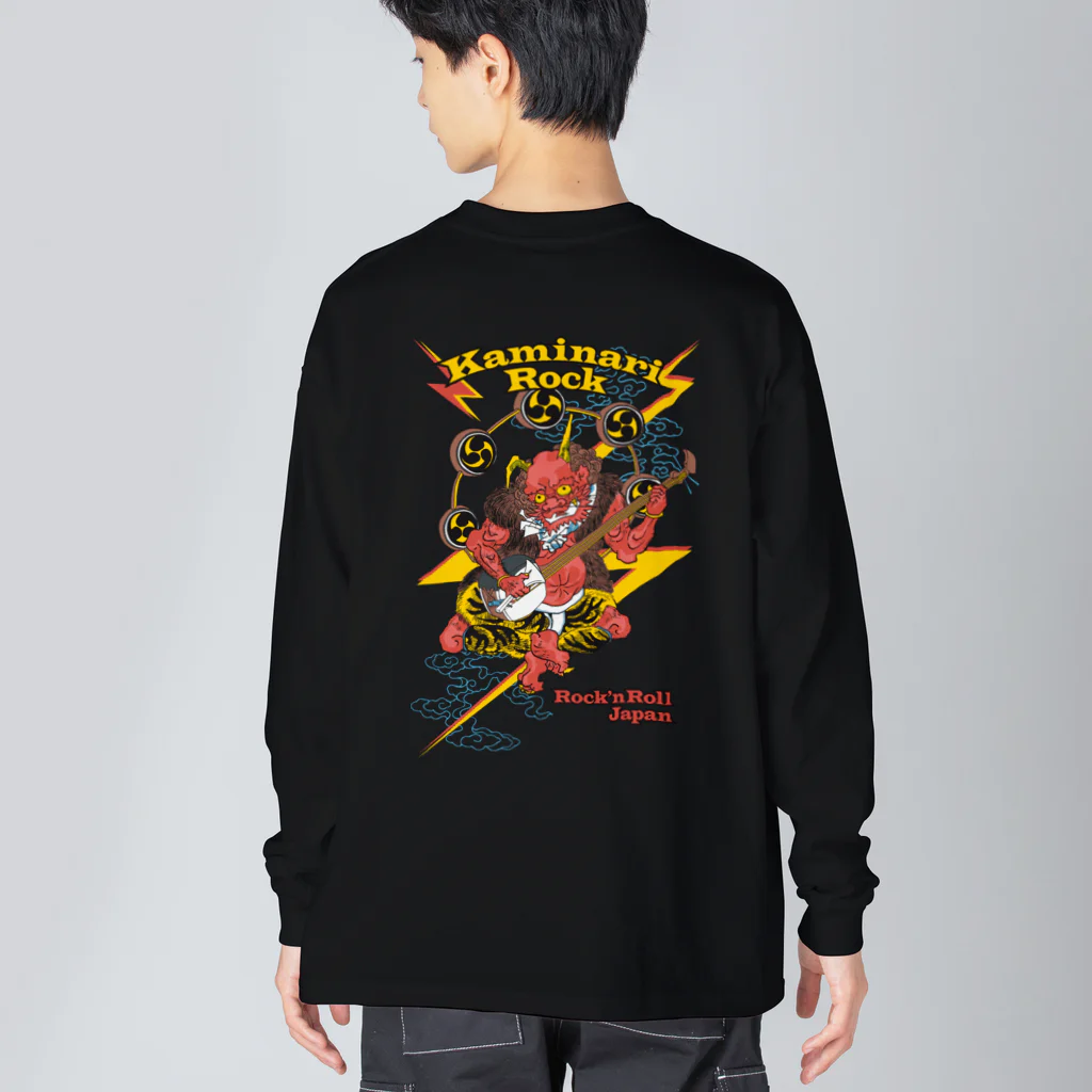 HIGEQLOのKaminari Rock ビッグシルエットロングスリーブTシャツ
