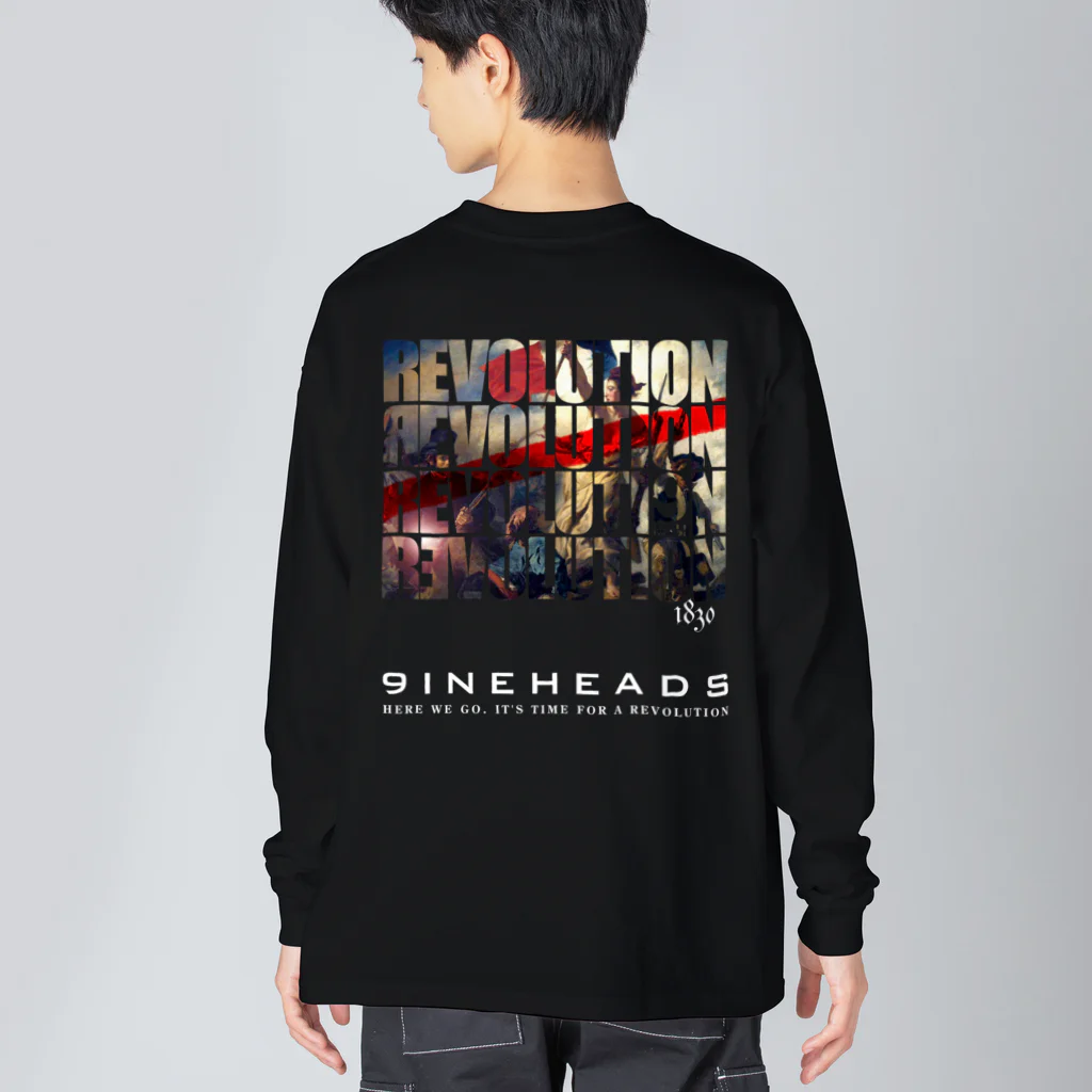 9INEHEADSのRev_White ビッグシルエットロングスリーブTシャツ