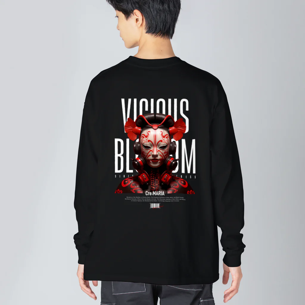 Cre:MARIAのVicious Blossom -芸者- ビッグシルエットロングスリーブTシャツ