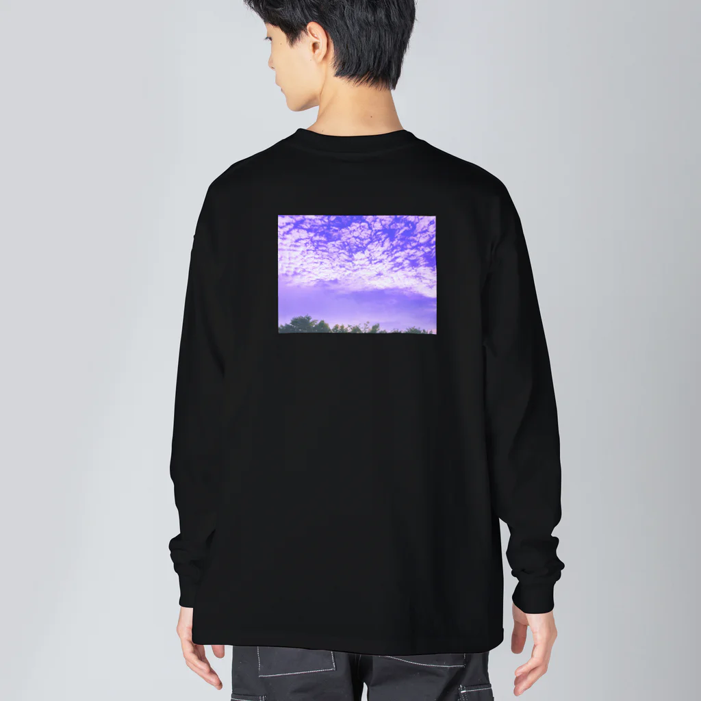 夕陽の静かな空 ビッグシルエットロングスリーブTシャツ