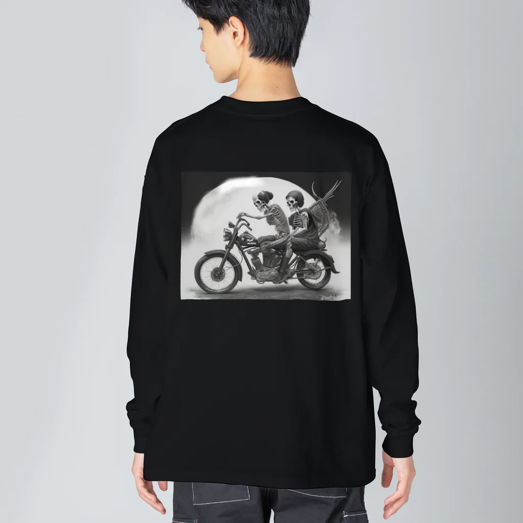 Skull sectionのバイクとガイコツ（黒メイン） Big Long Sleeve T-Shirt