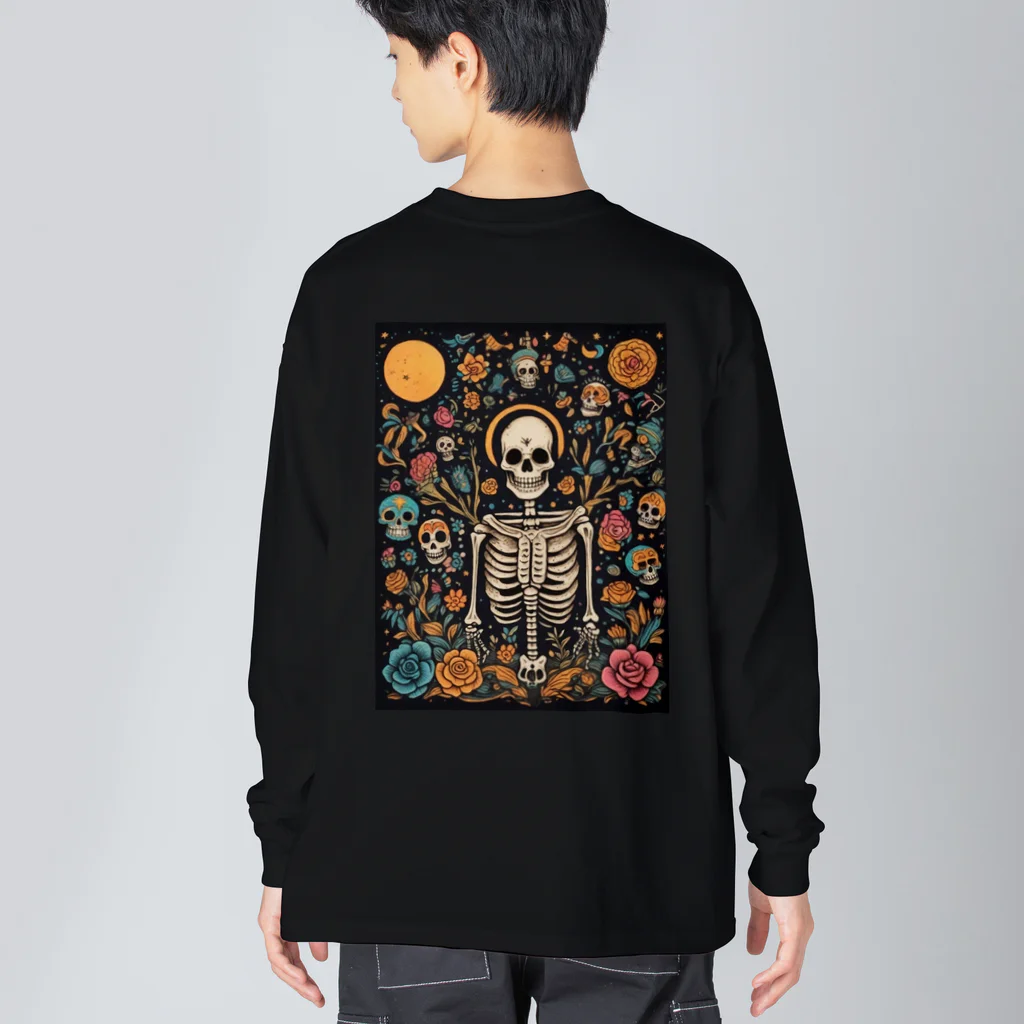 Skull sectionの月とドクロ Big Long Sleeve T-Shirt