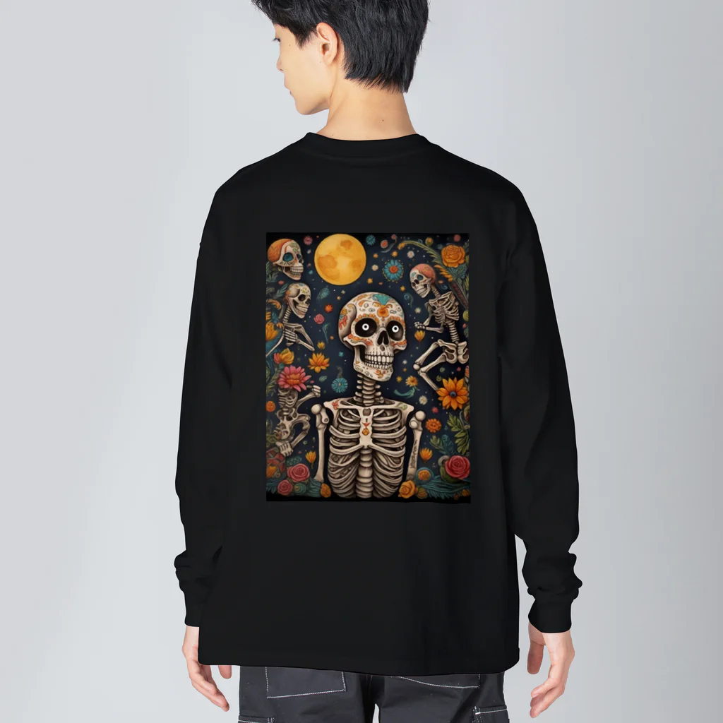 Skull sectionの満月とドクロ ビッグシルエットロングスリーブTシャツ