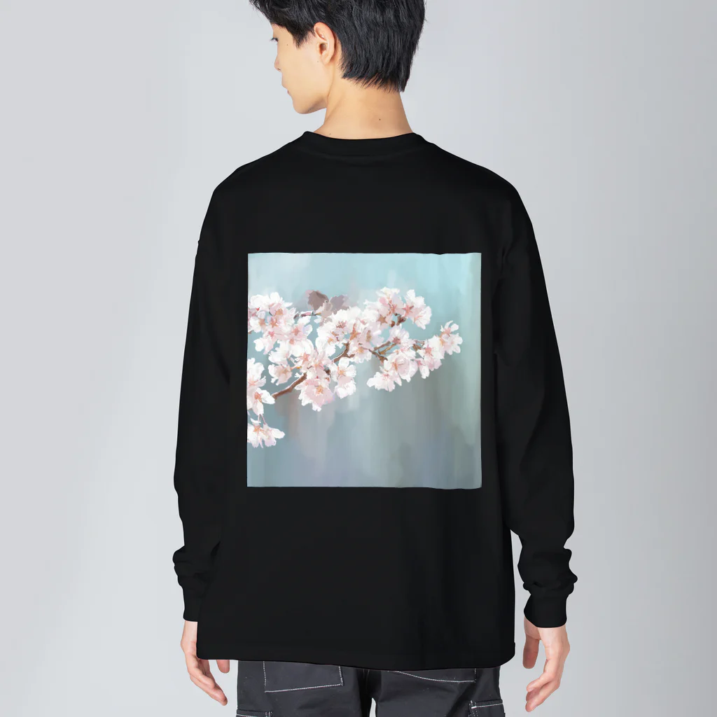 食虫植物ネペ吉のお店の桜 Nepenthes.jp ビッグシルエットロングスリーブTシャツ