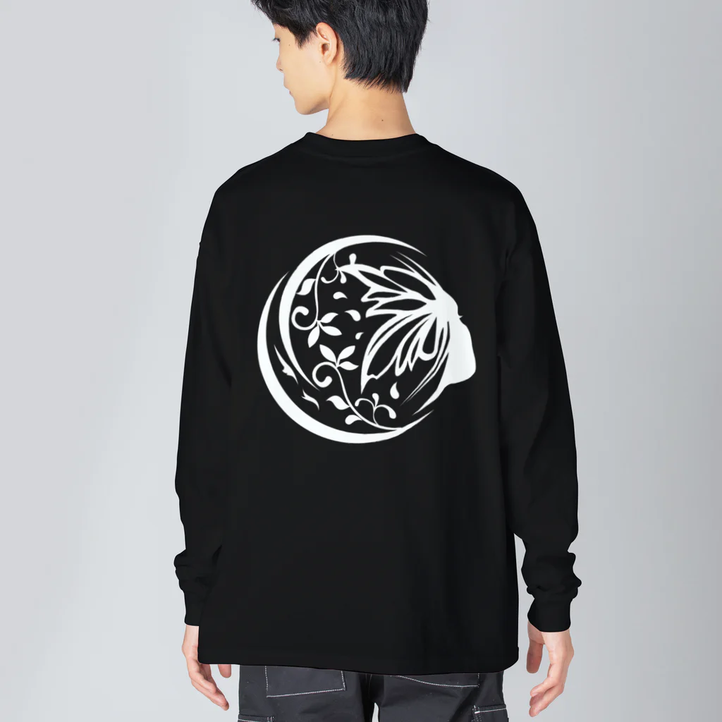 ブルームのBloomロゴシリーズ白 Big Long Sleeve T-Shirt