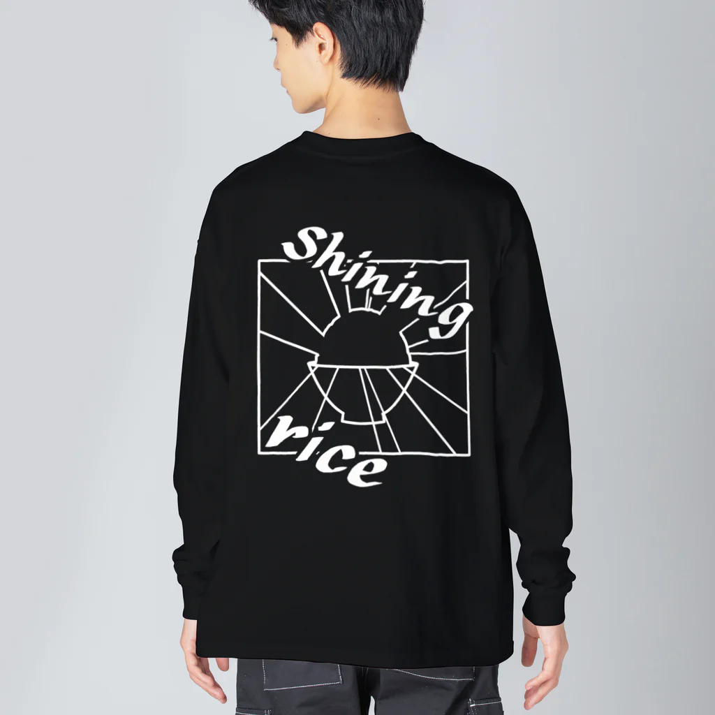 ナチュラルサトシのめへのShining rice ビッグシルエットロングスリーブTシャツ