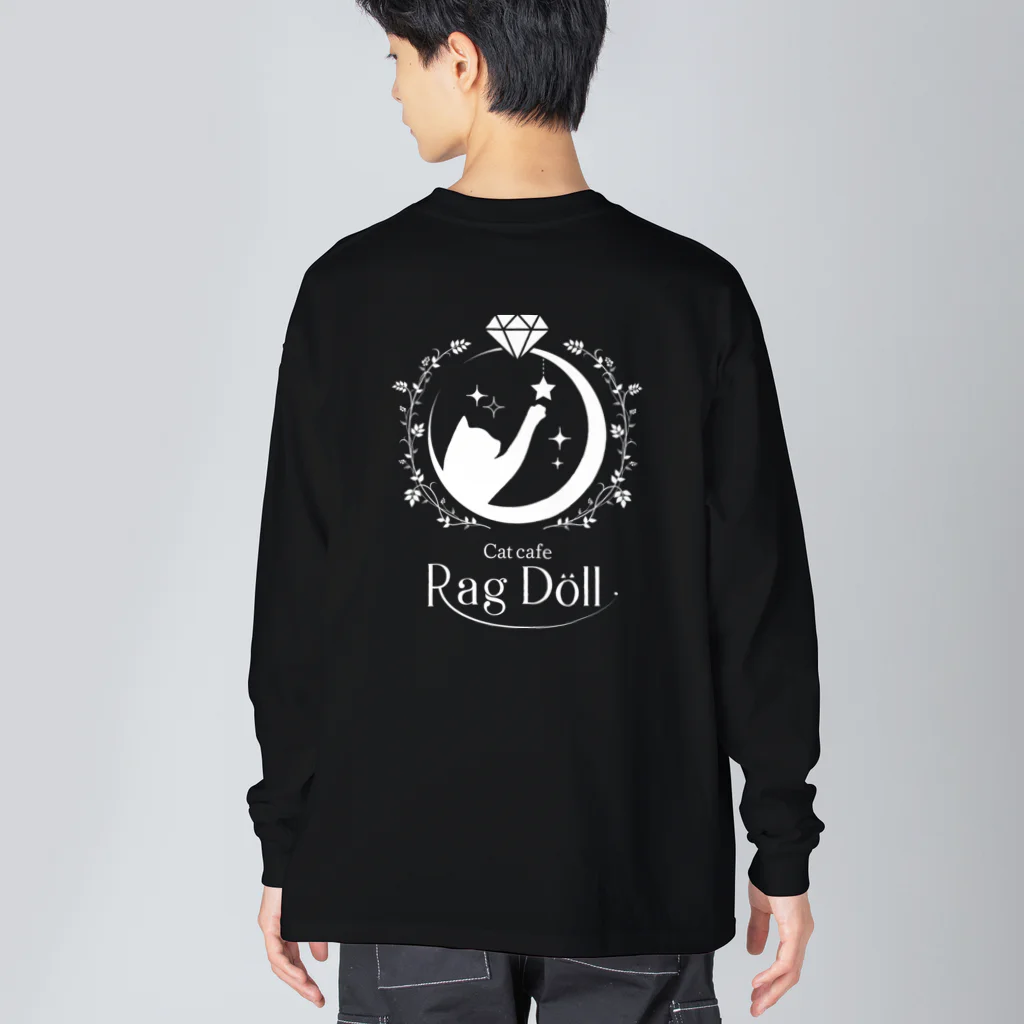 猫カフェラグドール（大阪難波）の猫カフェラグドールロゴWH Big Long Sleeve T-Shirt