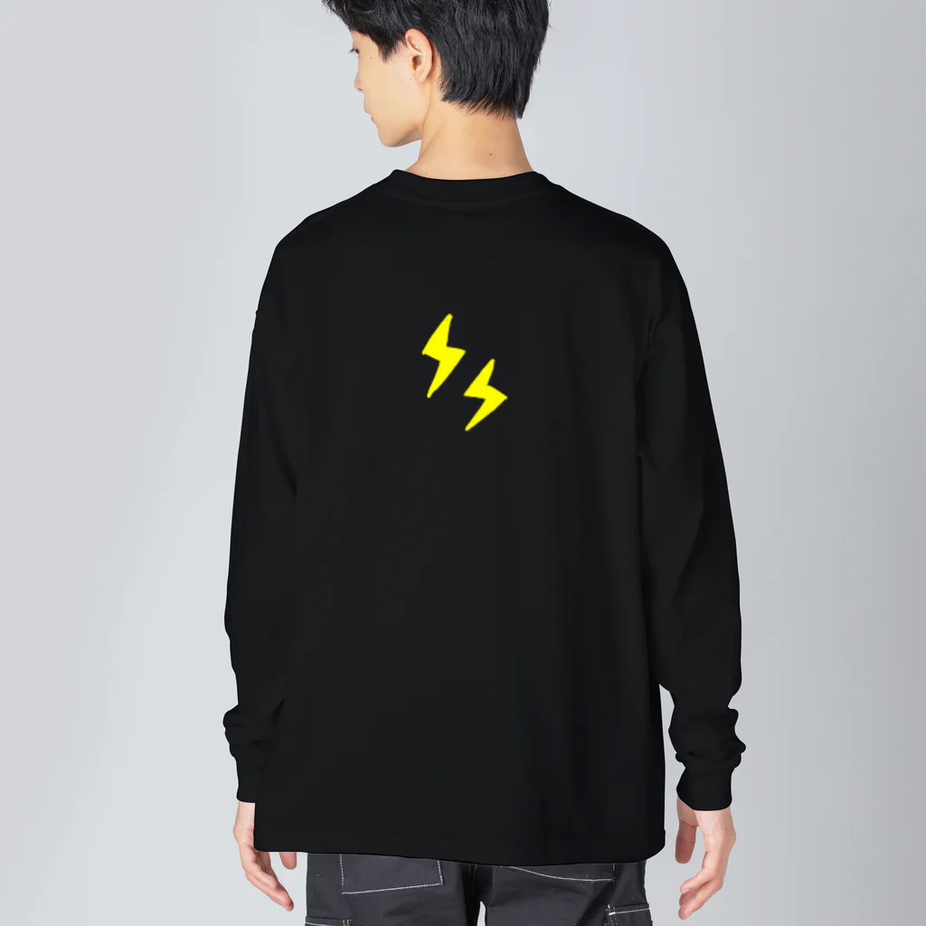 クオッカくおっかのしんぷる にthunder ビッグシルエットロングスリーブTシャツ