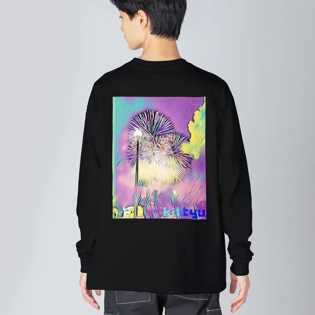 kittyu のkittyu  hanabi ビッグシルエットロングスリーブTシャツ