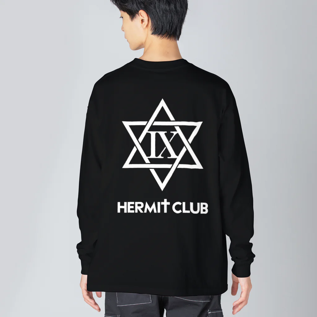 HERMIT CLUB 【 ハーミットクラブ 】の✡背面プリント&胸元ロゴ ビッグシルエットロングスリーブTシャツ