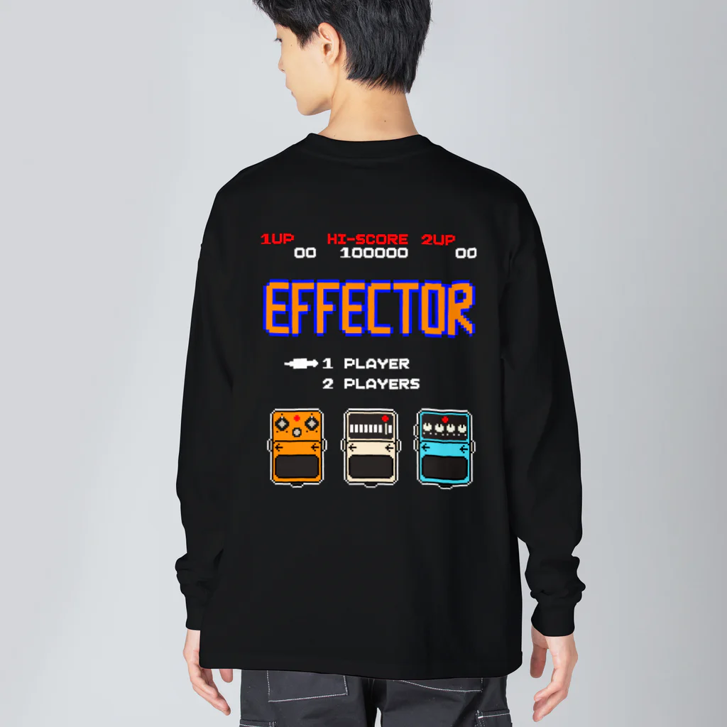 Siderunの館 B2の【バックプリント】レトロゲーム風なエフェクター Big Long Sleeve T-Shirt