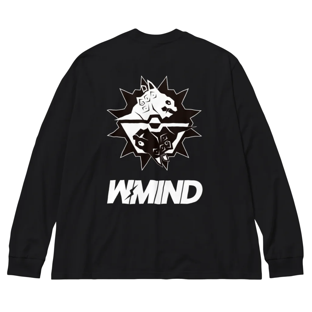 W-MINDのNeoTokyoPunks×W-MIND（文字付き） Big Long Sleeve T-Shirt