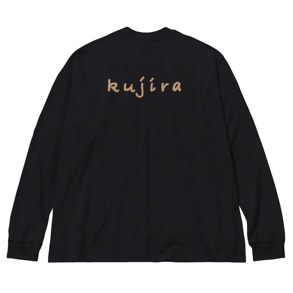 kujiraの店のkujiracamp 茶文字 Big Long Sleeve T-Shirt