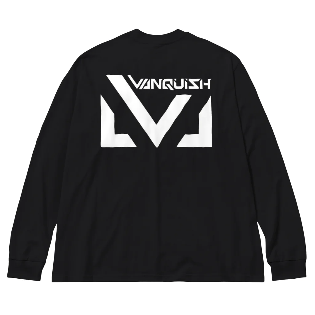 T-BRAVEのVANQUISH 巨大ロゴロンT 黒・ネイビー Big Long Sleeve T-Shirt