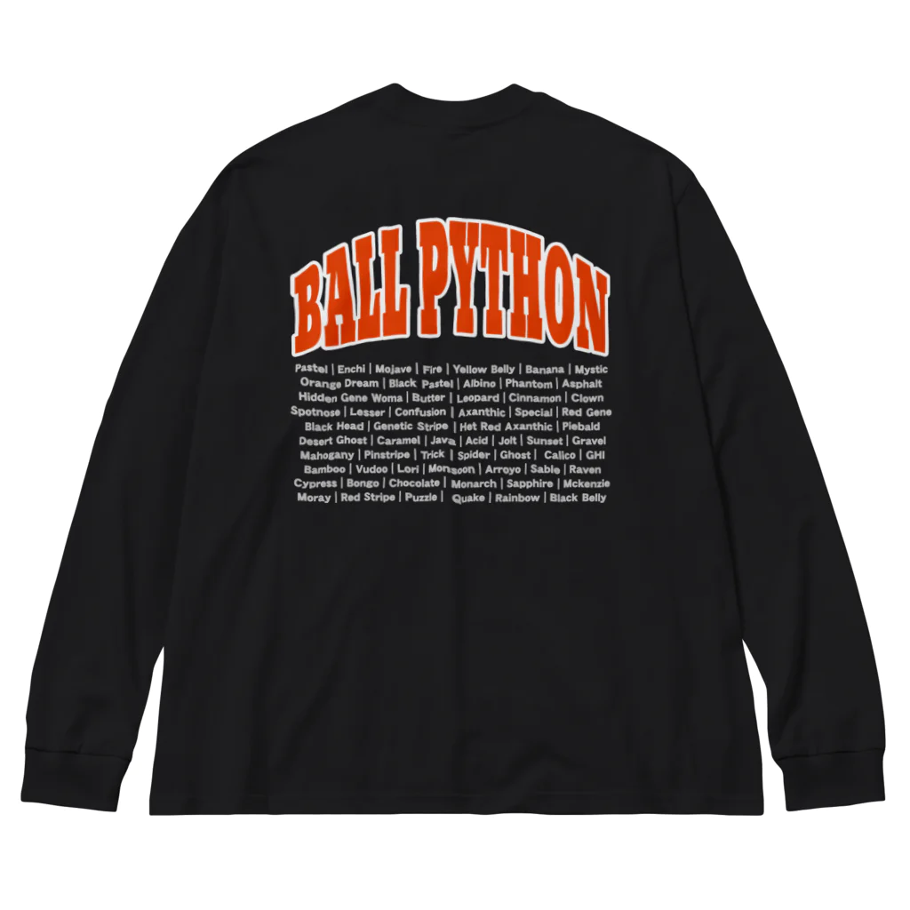 Basic はるの海外バンドT風ボールパイソン Big Long Sleeve T-Shirt