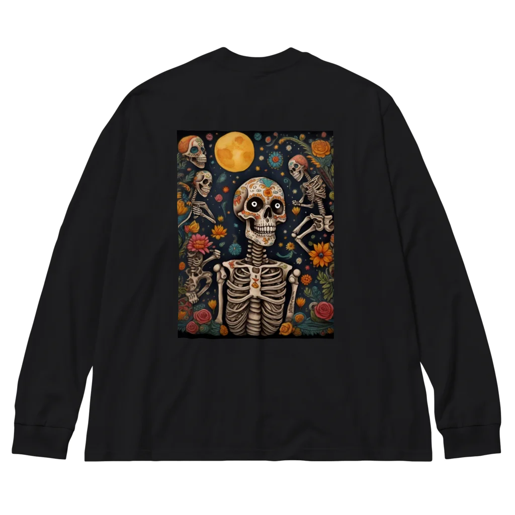 Skull sectionの満月とドクロ ビッグシルエットロングスリーブTシャツ