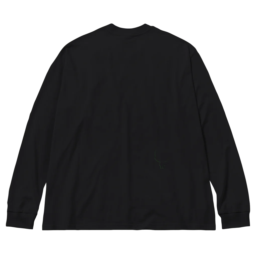 ぽつねん。の影ながらぽつねん（緑） Big Long Sleeve T-Shirt