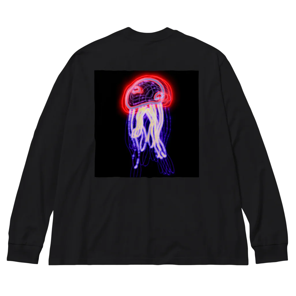 mmmzKのjellyfish_ネオン Big Long Sleeve T-Shirt