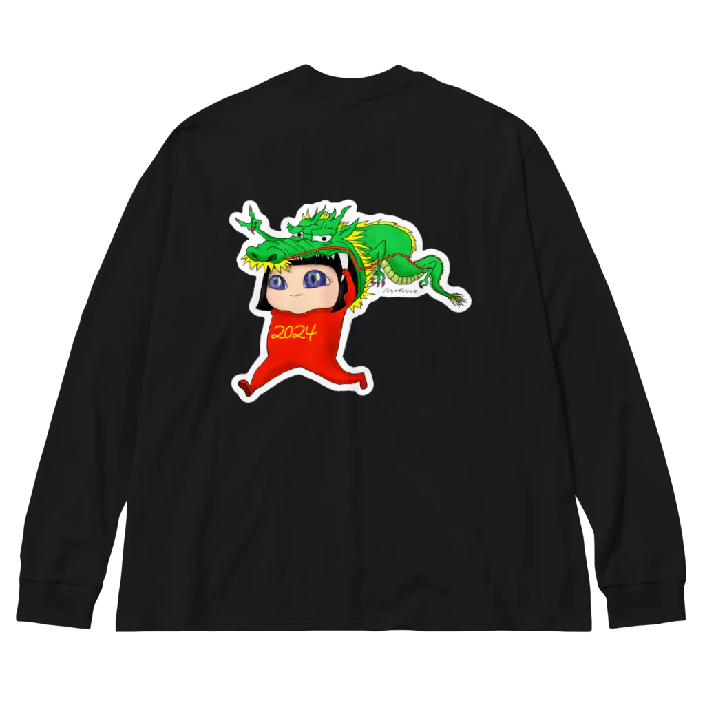 momo’s illustrationの今年こそ頑張る Big Long Sleeve T-Shirt