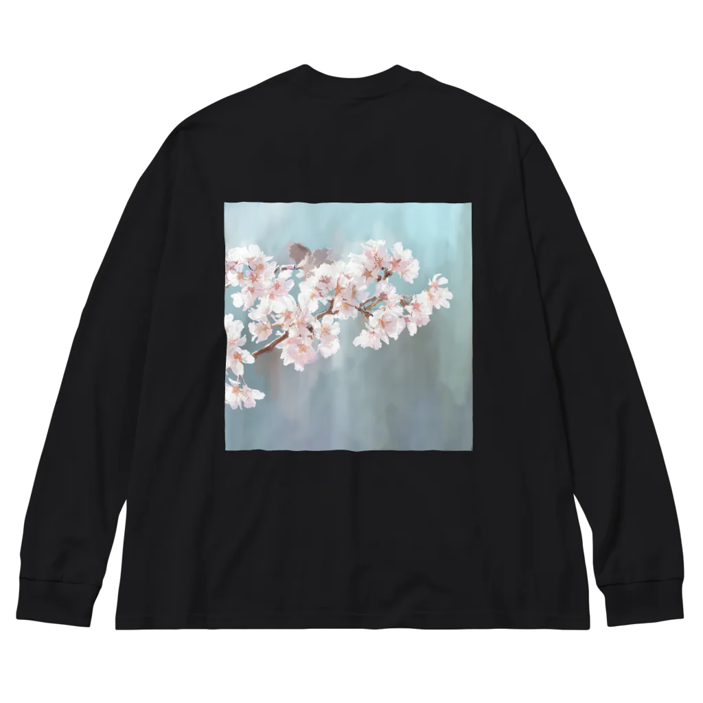 食虫植物ネペ吉のお店の桜 Nepenthes.jp ビッグシルエットロングスリーブTシャツ