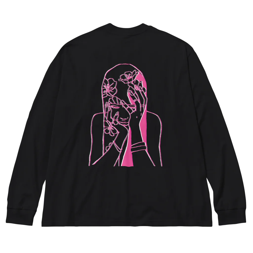 azbiin-shopのピンク女の子ちゃん Big Long Sleeve T-Shirt