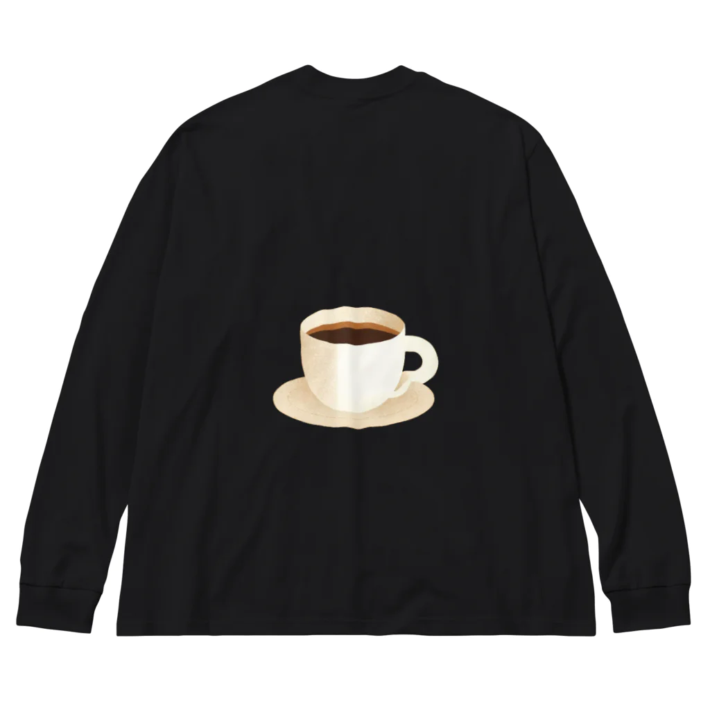 シンプル 組み合わせ用 ファッションのシンプル コーヒー Big Long Sleeve T-Shirt