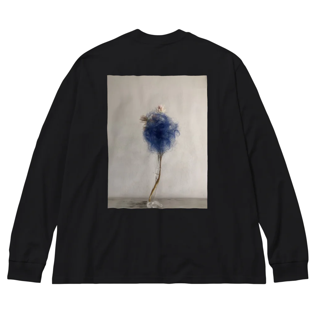 クワモト カツヒコの青い髪の花 Big Long Sleeve T-Shirt