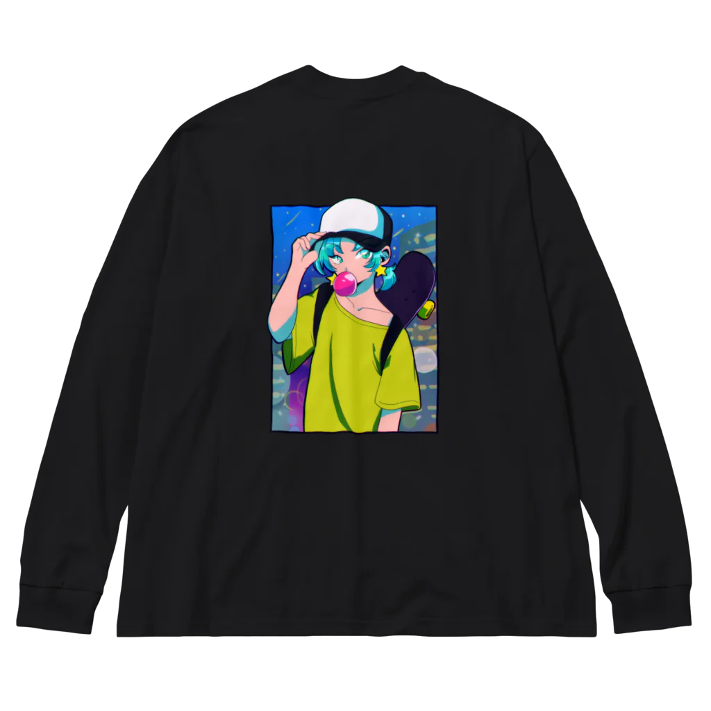 ぬい🐈のレトロストリート Big Long Sleeve T-Shirt